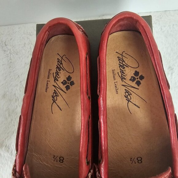 Patricia Nash Domenica Red Leather Tasseled Driving Loafer Boho Preppy 8.5 - Picture 2 of 12